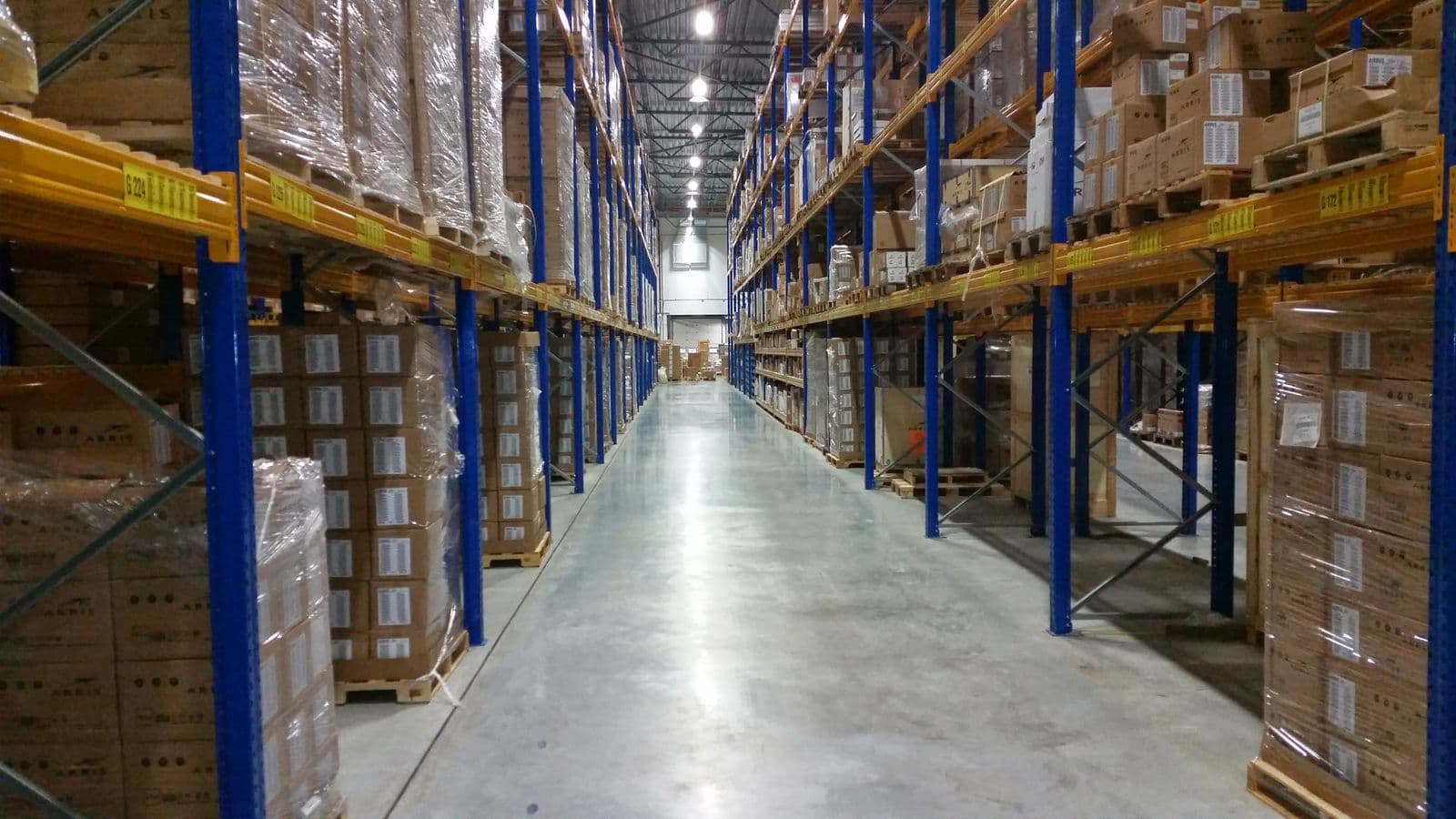 Stacks of cardboard shipping boxes ready for dispatch